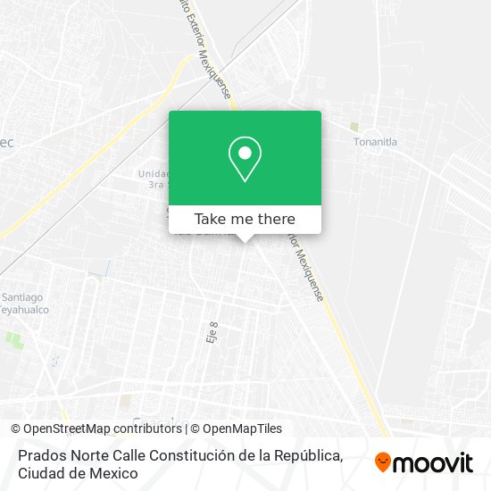 Prados Norte Calle Constitución de la República map