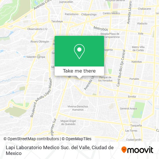 Lapi Laboratorio Medico Suc. del Valle map