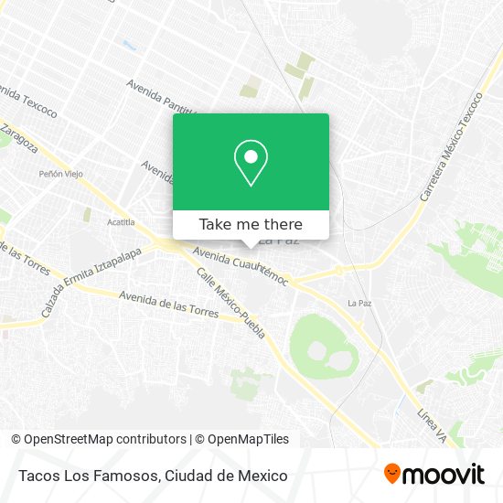Tacos Los Famosos map