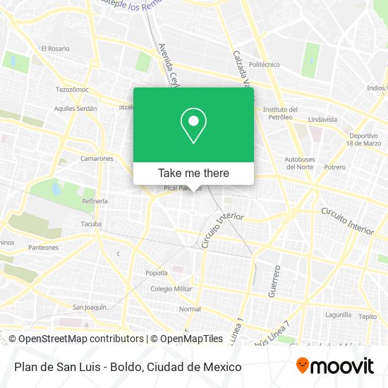 Plan de San Luis - Boldo map