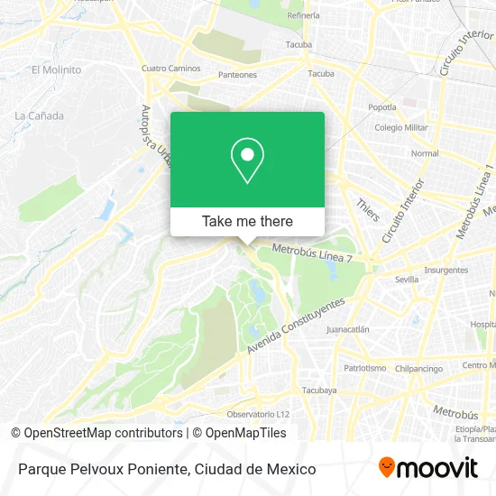 Parque Pelvoux Poniente map