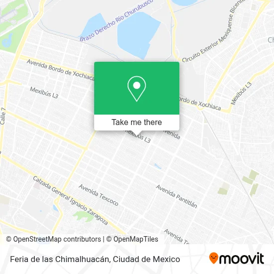 Feria de las Chimalhuacán map