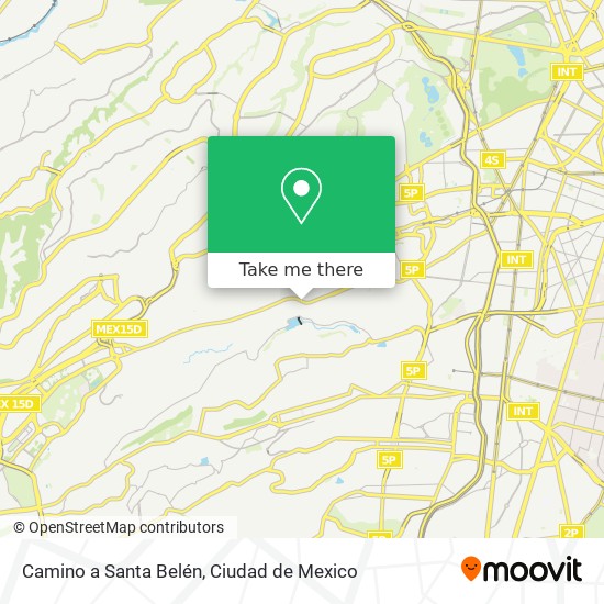 Camino a Santa Belén map