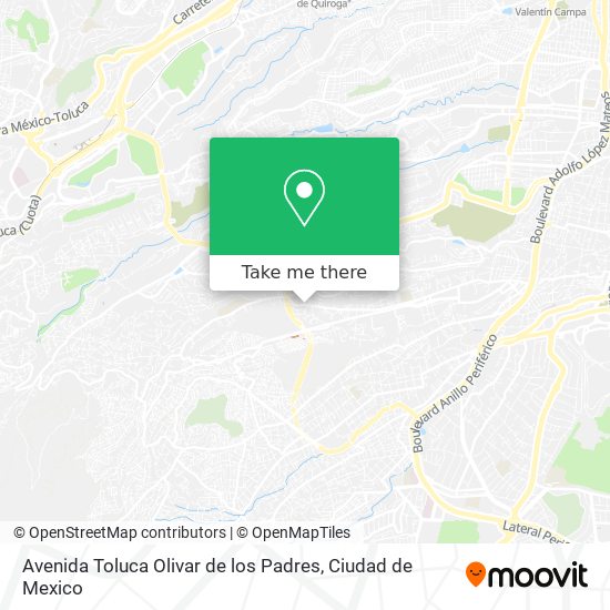 Avenida Toluca Olivar de los Padres map