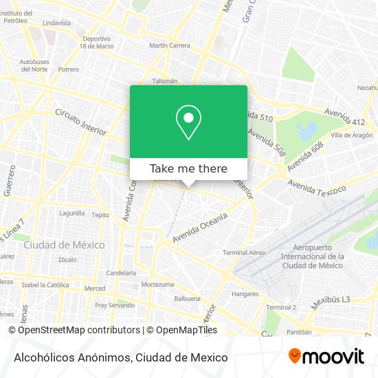 Alcohólicos Anónimos map