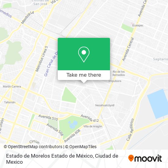Estado de Morelos Estado de México map