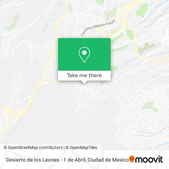Desierto de los Leones - 1 de Abril map