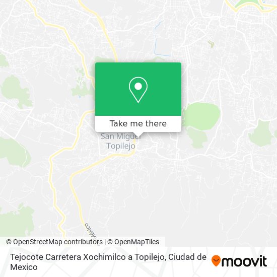 Tejocote Carretera Xochimilco a Topilejo map