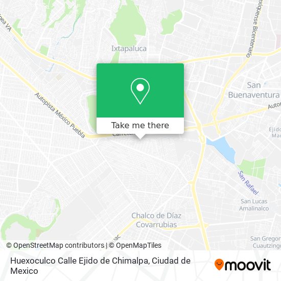 Huexoculco Calle Ejido de Chimalpa map