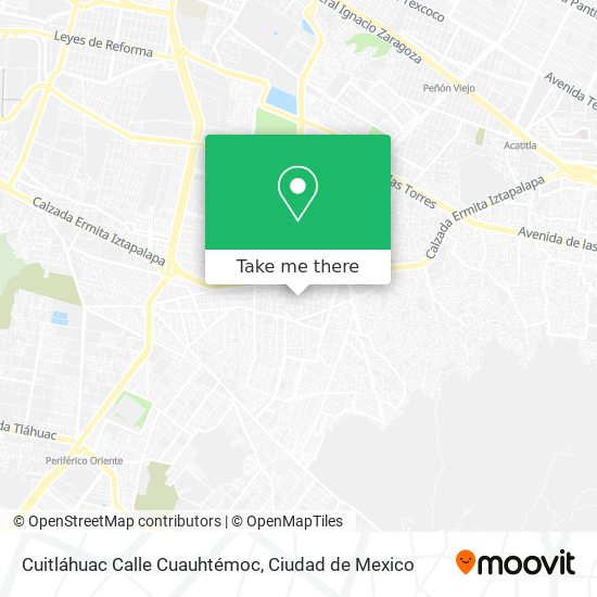 Mapa de Cuitláhuac Calle Cuauhtémoc