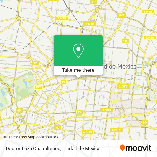 Doctor Loza Chapultepec map