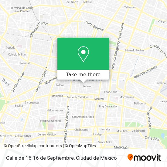 Mapa de Calle de 16 16 de Septiembre