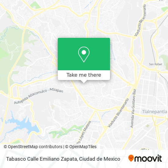 Tabasco Calle Emiliano Zapata map