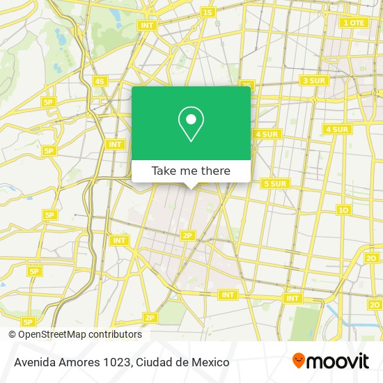 Mapa de Avenida Amores 1023