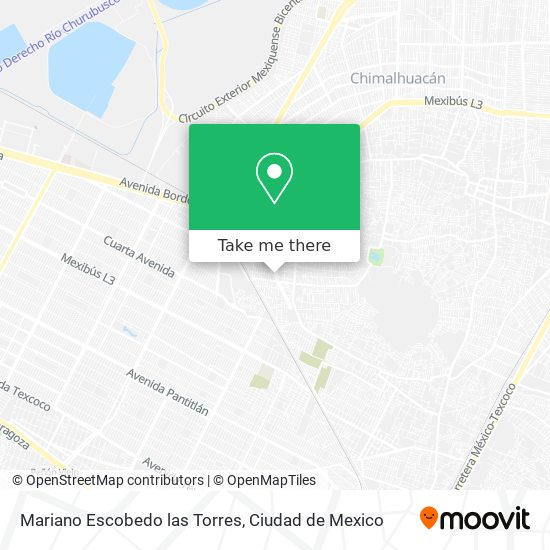 Mariano Escobedo las Torres map
