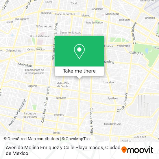 Avenida Molina Enríquez y Calle Playa Icacos map