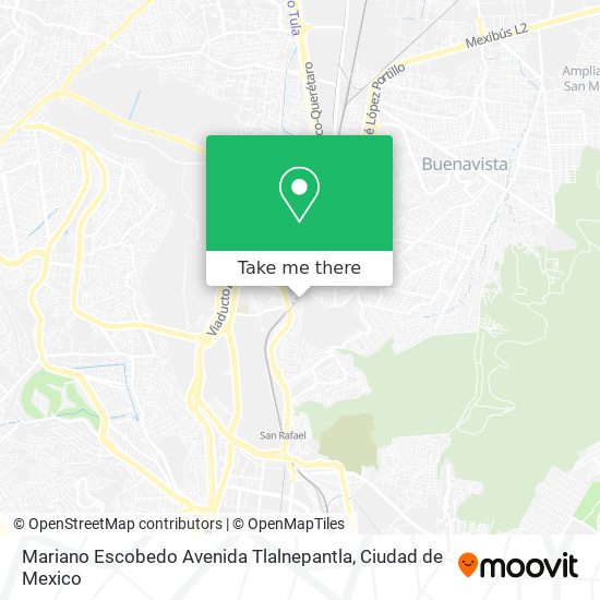 Mariano Escobedo Avenida Tlalnepantla map