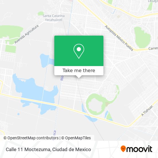 Calle 11 Moctezuma map