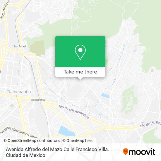 Avenida Alfredo del Mazo Calle Francisco Villa map