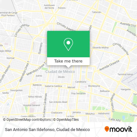 Mapa de San Antonio San Ildefonso