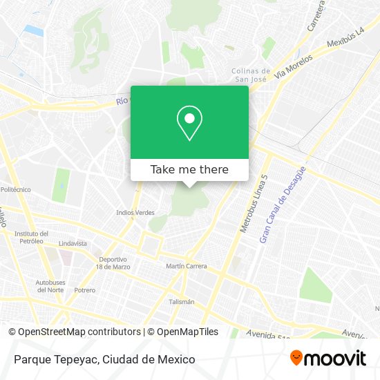 Mapa de Parque Tepeyac