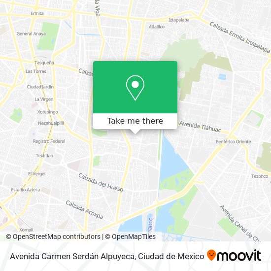Mapa de Avenida Carmen Serdán Alpuyeca