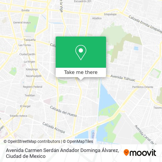 Mapa de Avenida Carmen Serdán Andador Dominga Álvarez