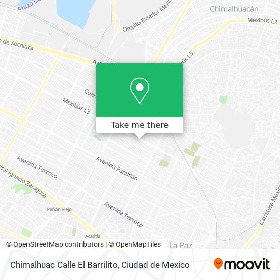 Chimalhuac Calle El Barrilito map