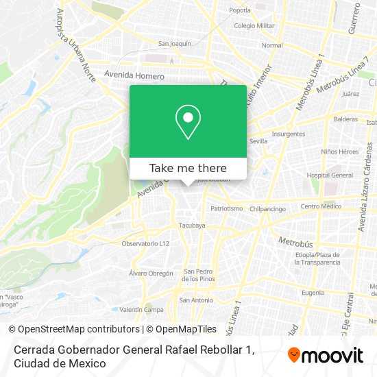 Cerrada Gobernador General Rafael Rebollar 1 map