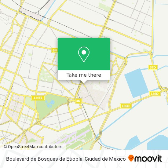 Mapa de Boulevard de Bosques de Etiopía