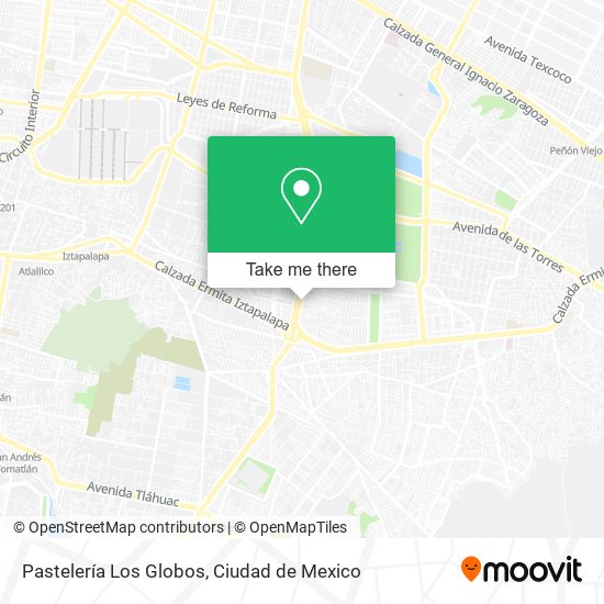 Mapa de Pastelería Los Globos