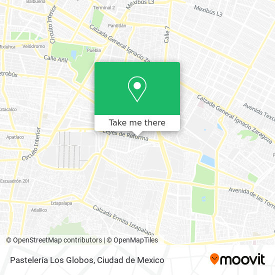 Pastelería Los Globos map