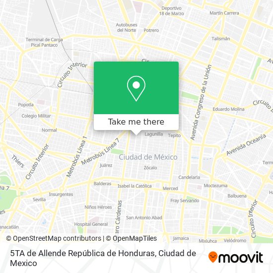 Mapa de 5TA de Allende República de Honduras