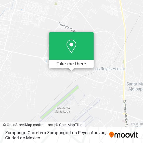 Mapa de Zumpango Carretera Zumpango-Los Reyes Acozac