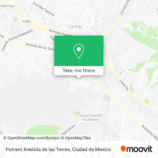 Potrero Avenida de las Torres map