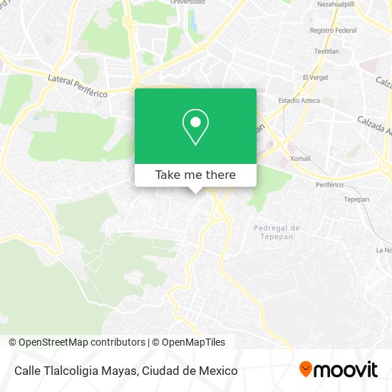 Calle Tlalcoligia Mayas map