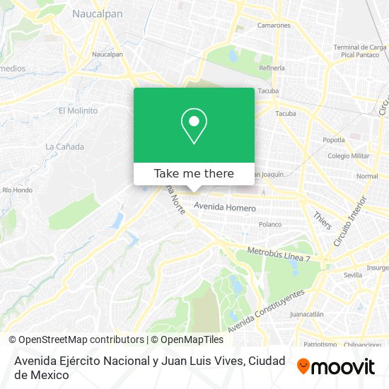 Avenida Ejército Nacional y Juan Luis Vives map