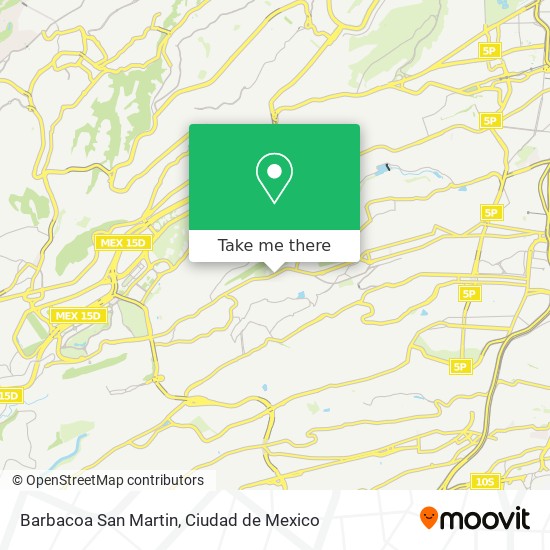 Mapa de Barbacoa San Martin