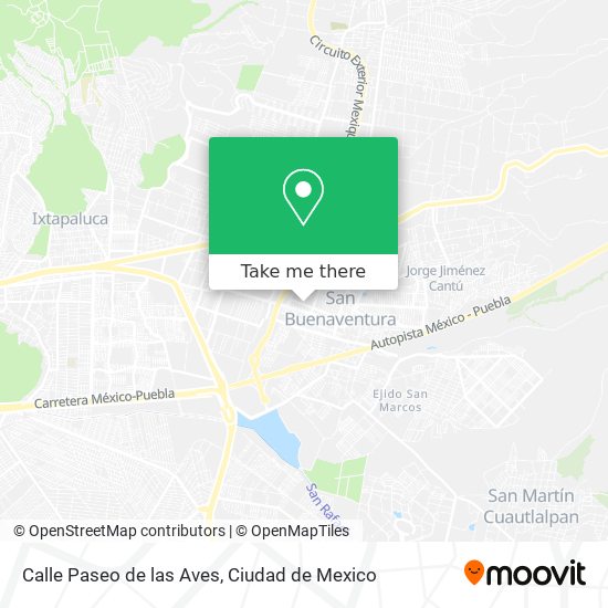 Mapa de Calle Paseo de las Aves