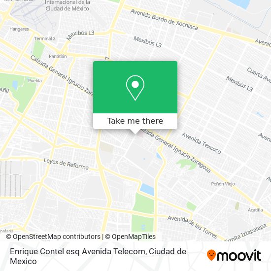 Mapa de Enrique Contel esq Avenida Telecom