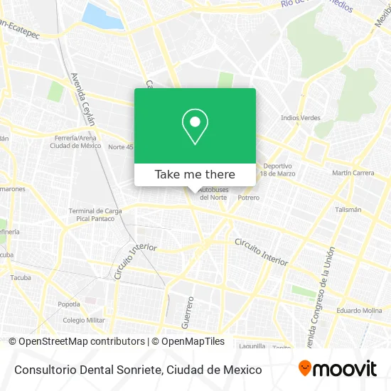 Mapa de Consultorio Dental Sonriete