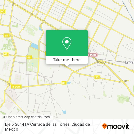 Eje 6 Sur 4TA Cerrada de las Torres map