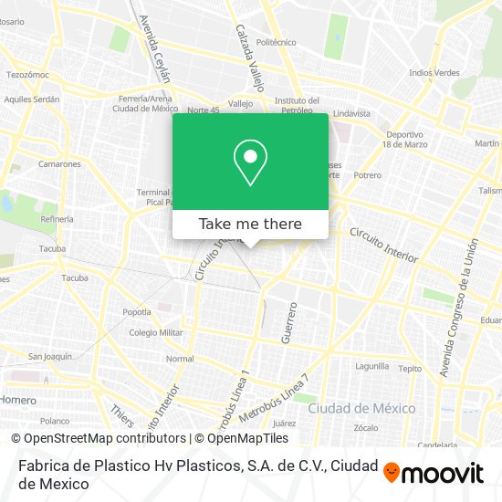 Fabrica de Plastico Hv Plasticos, S.A. de C.V. map