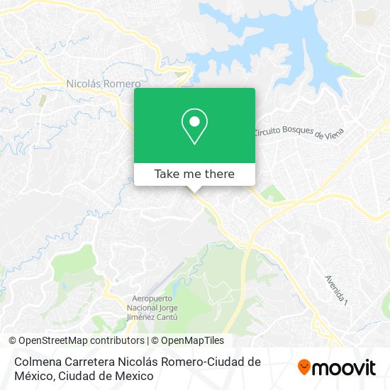 Colmena Carretera Nicolás Romero-Ciudad de México map