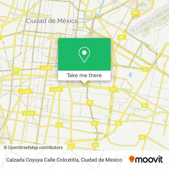 Calzada Coyuya Calle Coloxtitla map