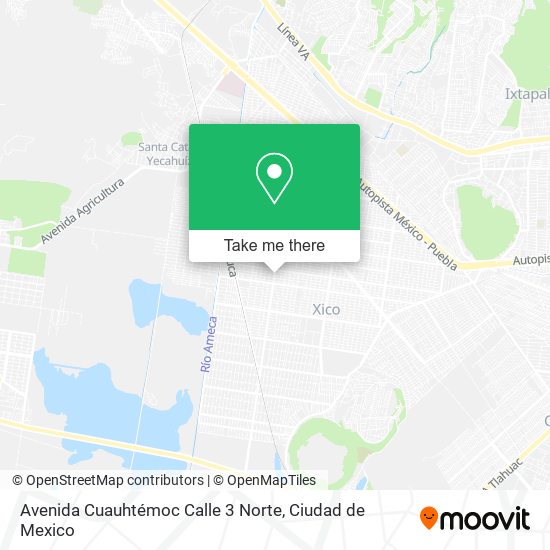 Avenida Cuauhtémoc Calle 3 Norte map