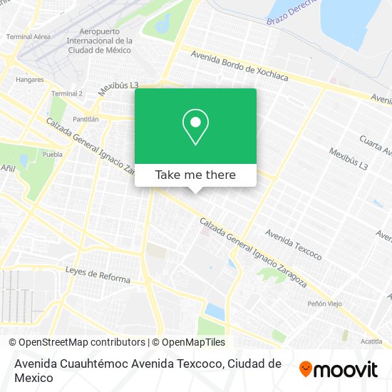 Avenida Cuauhtémoc Avenida Texcoco map