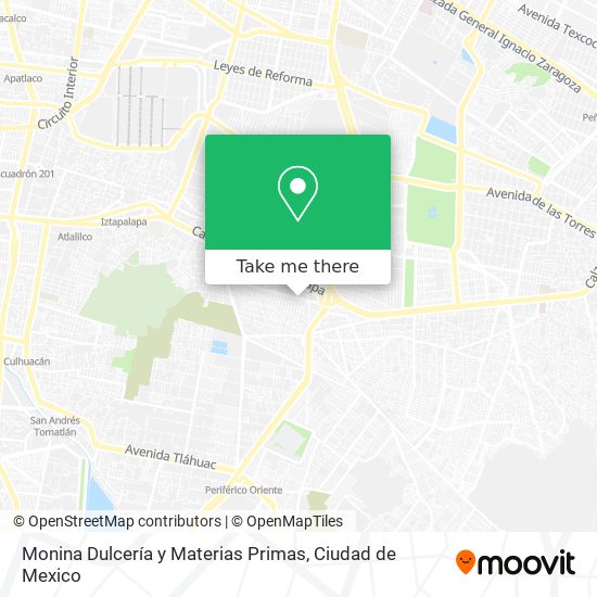 Monina Dulcería y Materias Primas map