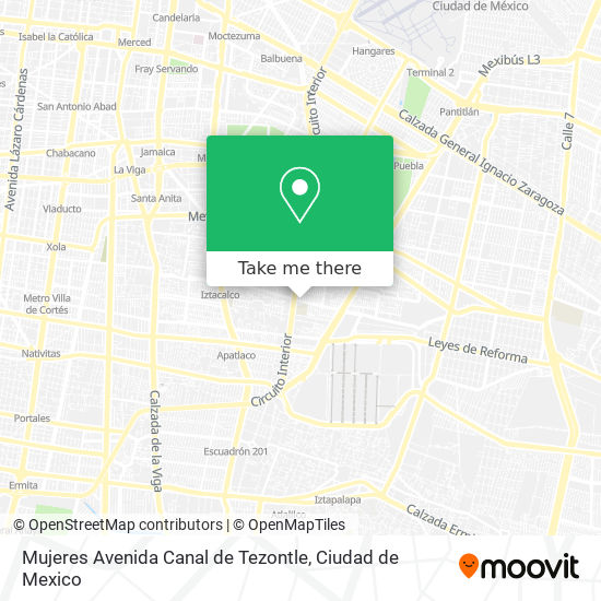 Mapa de Mujeres Avenida Canal de Tezontle
