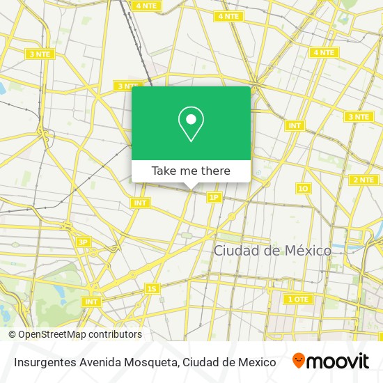 Insurgentes Avenida Mosqueta map